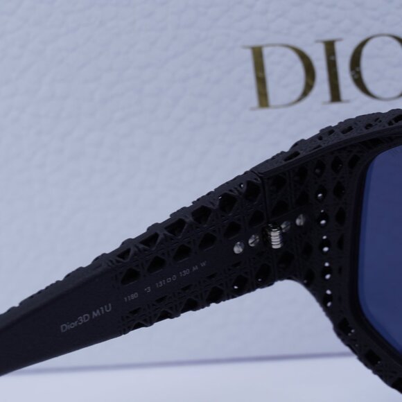 Final Price! Dior DIOR3D M1U 11B0 Black/Blue Sunglasses - Picture 7 of 9